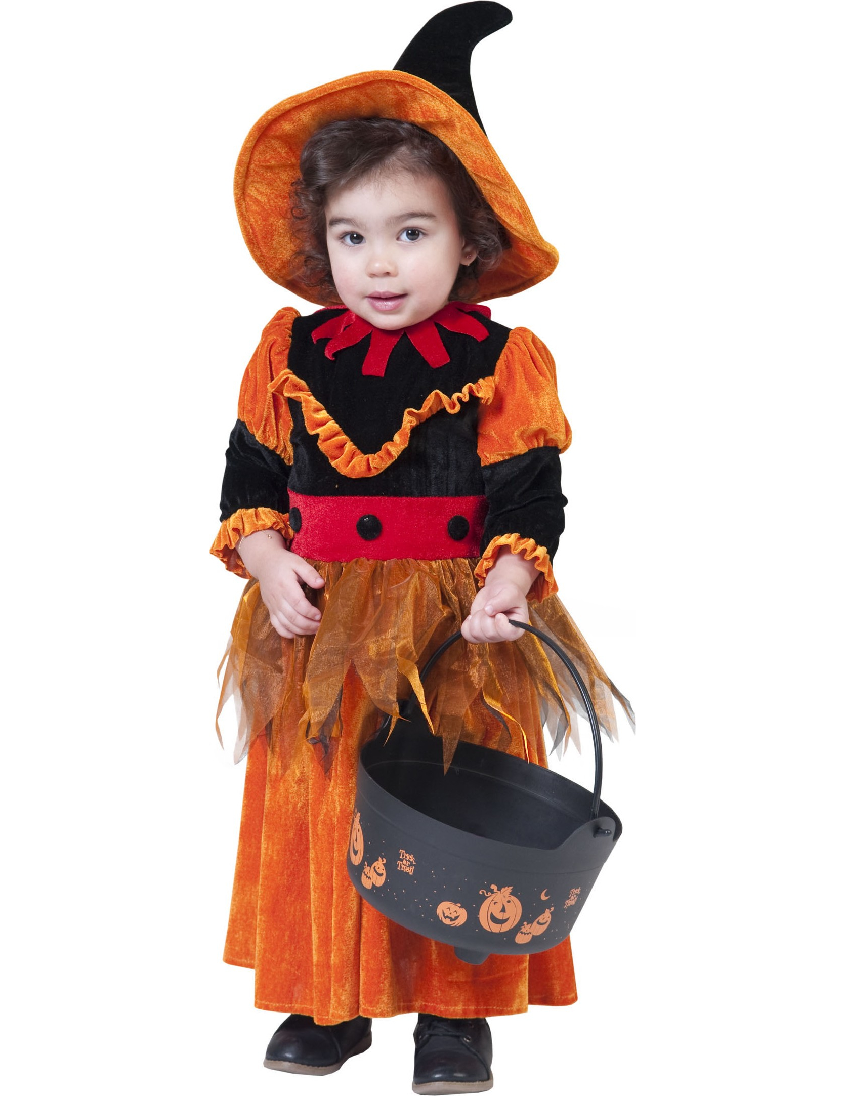 Déguisement sorcière orange fille Halloween