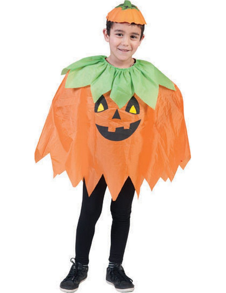 Poncho citrouille enfant Halloween
