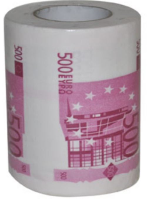 Papier toilette humoristique billet500 euros