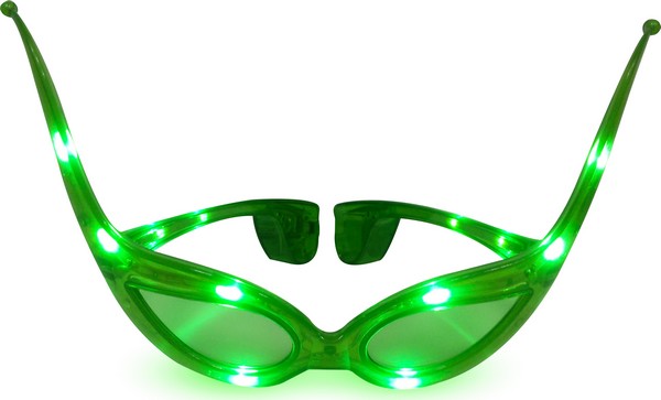 Lunettes lumineuses vertes forme papillon