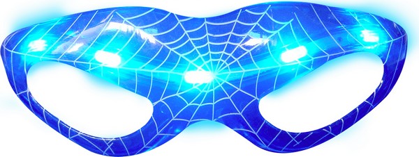 Lunettes lumineuses bleues toile d'araignées