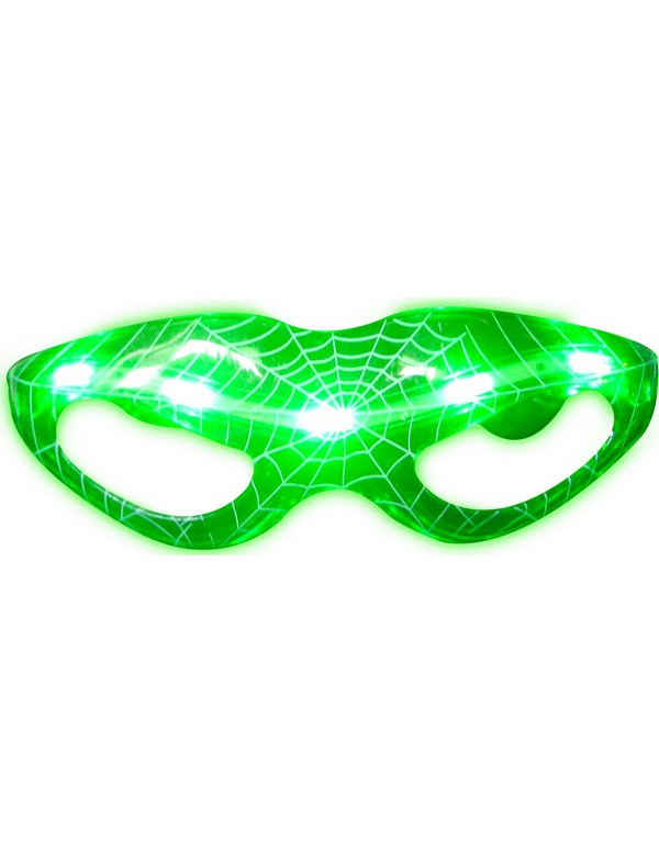 Lunettes lumineuses vertes toile d'araignées