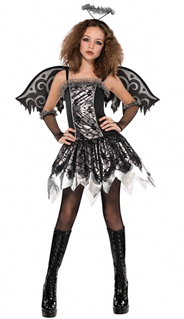 Déguisement ange déchu adolescente Halloween