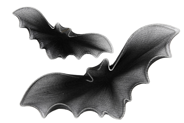 Set décoration chauve souris Halloween 21 x 5 et 13 x 4,5 cm