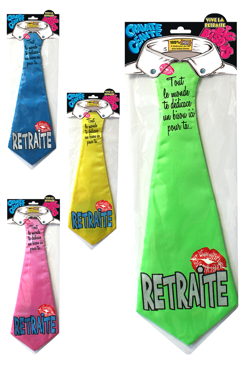 Cravate humoristique retraite
