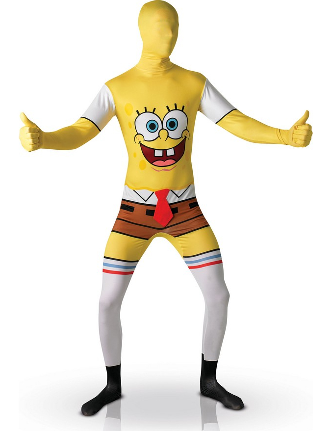 Déguisement seconde peau Bob l'Eponge adulte