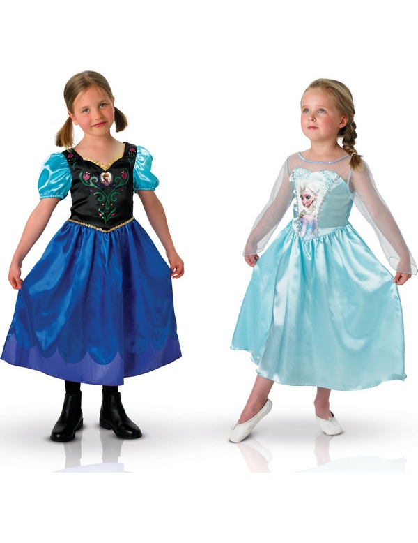 Déguisements duo Anna et Elsa La Reine des Neiges fille