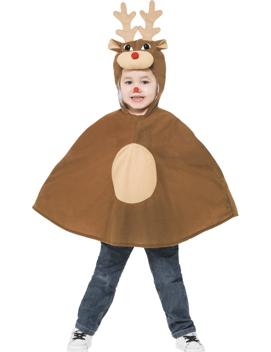 Poncho petit renne enfant Noël