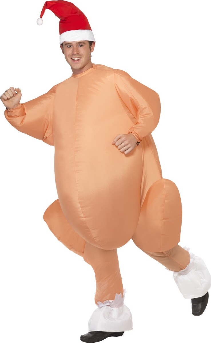 Déguisement dinde gonflable adulte Noël