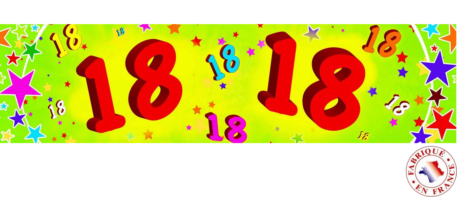 Banderole papier 18 ans 0,16x2,44m