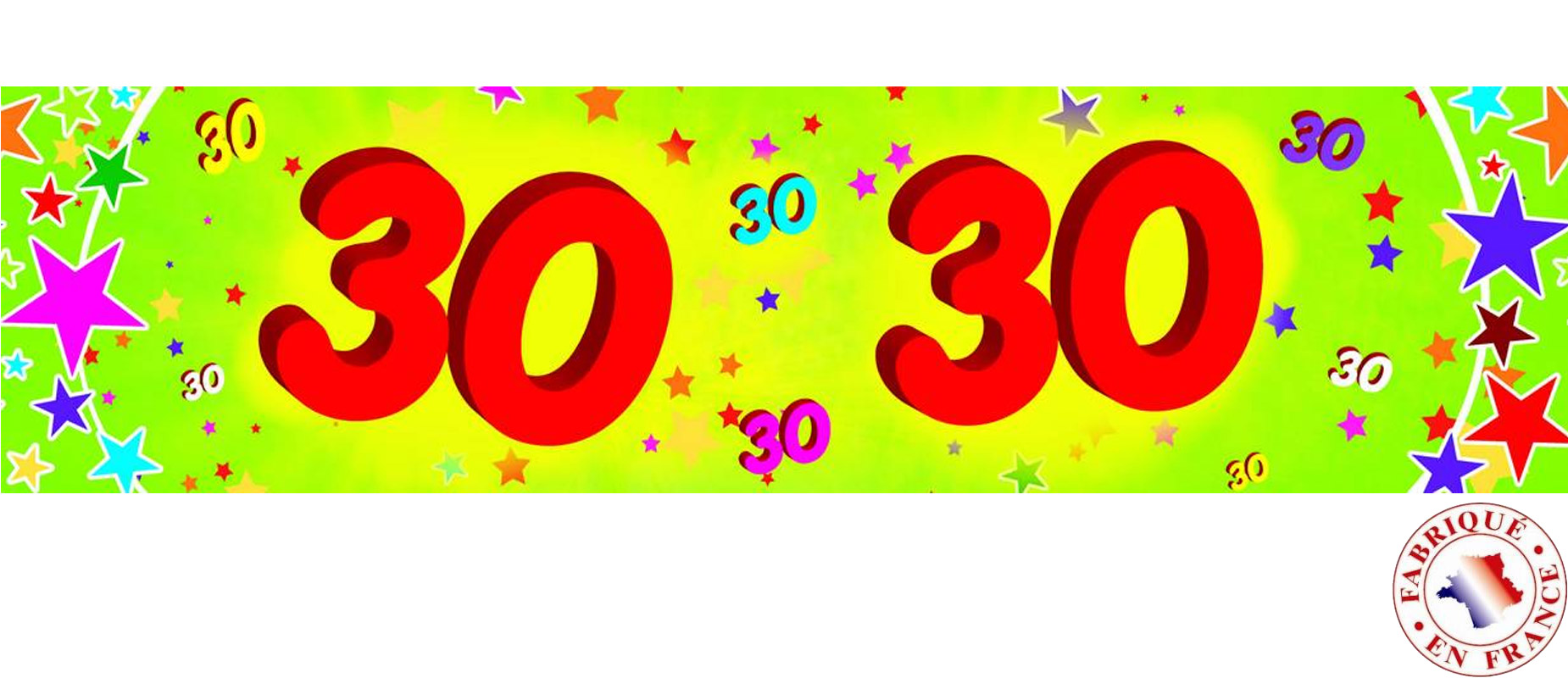 Banderole papier 30 ans 0,16x2,44m