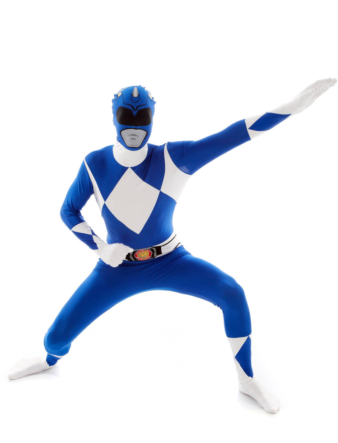 Déguisement combinaison bleue Power Rangersadulte Morphsuits