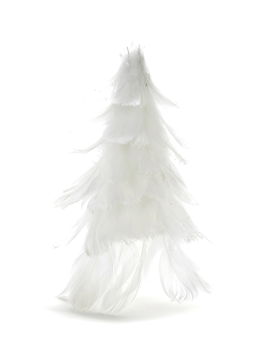 Décoration sapin de Noël blanc 15 cm