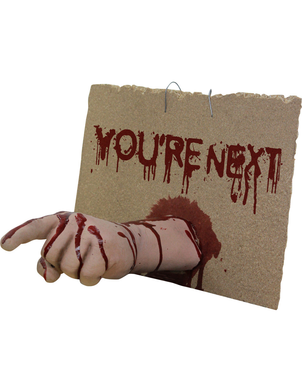 Décoration main ensanglantée you're next