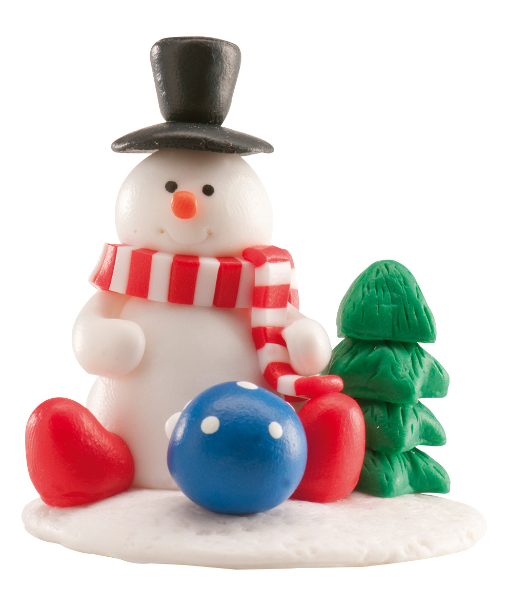 Décoration gâteau bonhomme de neige