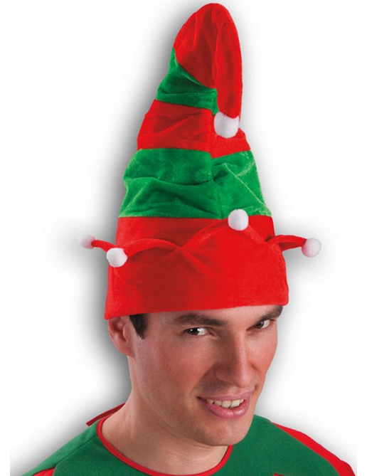 Bonnet elfe pompons adulte Noël