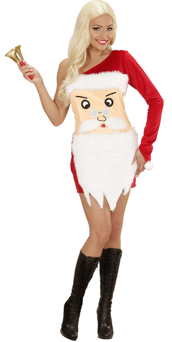 Déguisement tête Père Noël femme