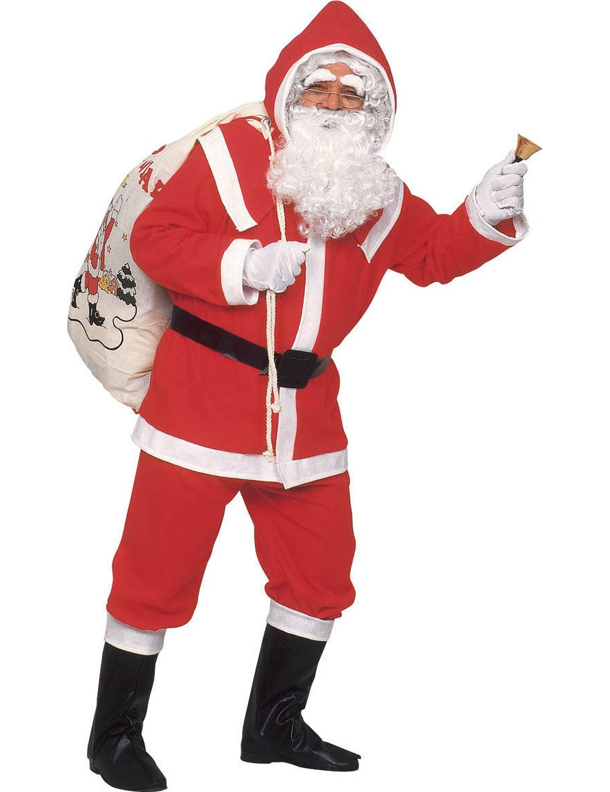 Déguisement Père Noël avec sourcils et barbe luxe homme