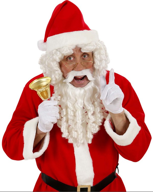 Perruque et barbe Père Noël luxe adulte
