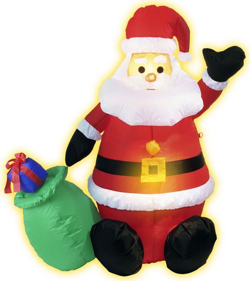 Décoration Père Noël gonflable et lumineux 120 cm Noël