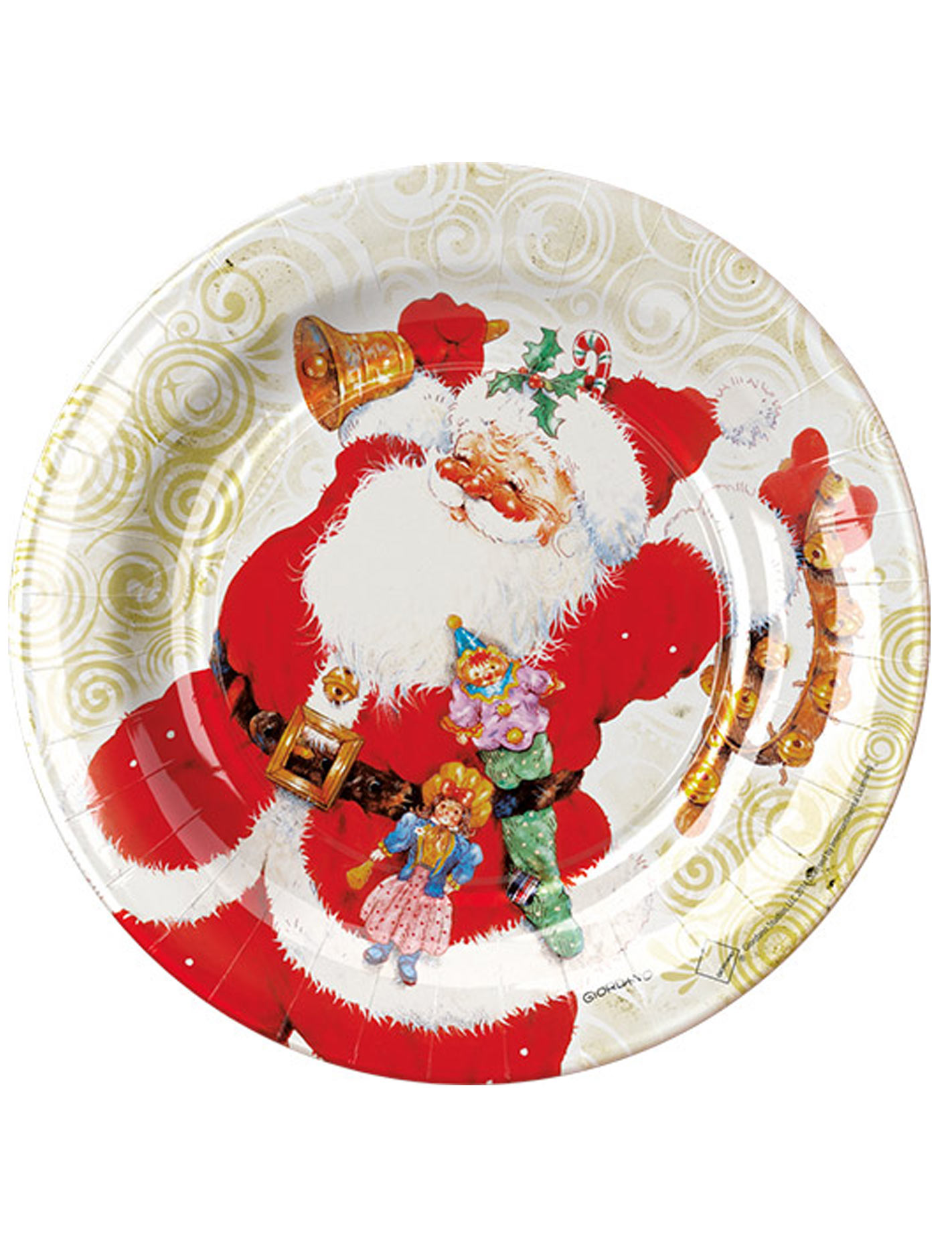8 Assiettes Père Noël 23 cm 