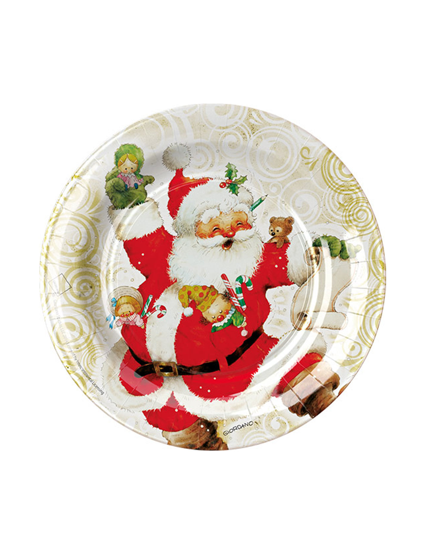 8 Petites assiettes Père Noël 18 cm
