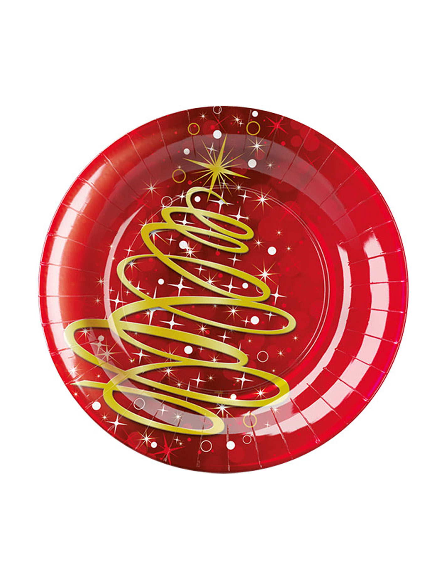 8 Petites assiettes Sapin magique Noël 18 cm