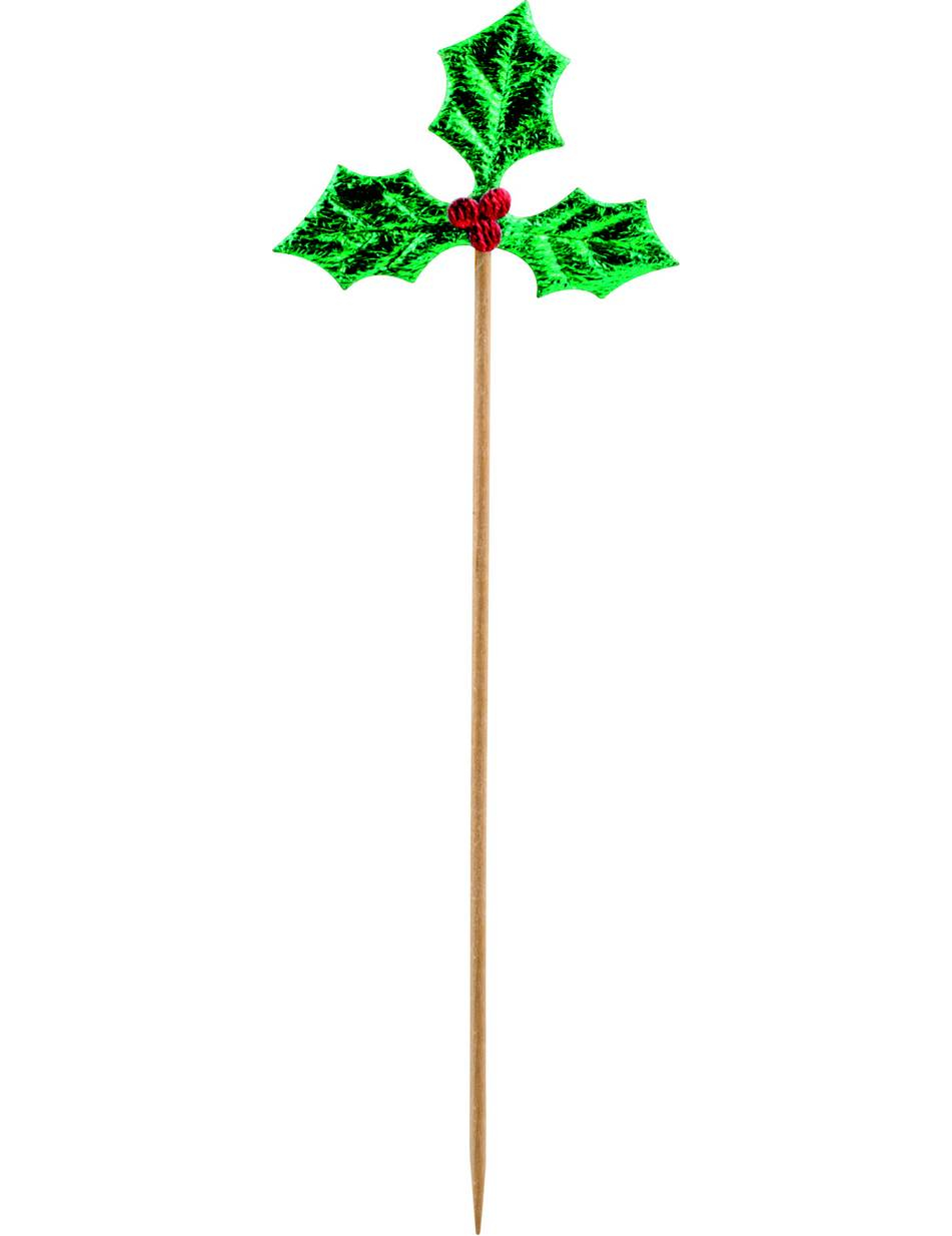 12 Pics houx de Noël 18 cm