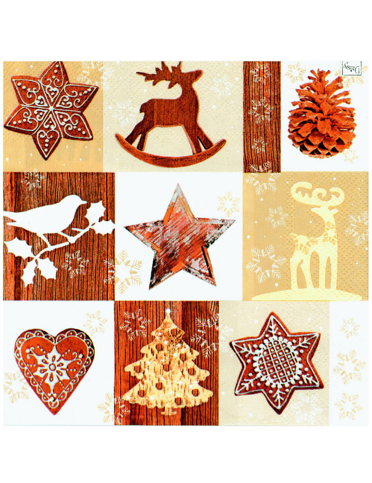 20 Serviettes en papier Noël 33 x 33 cm