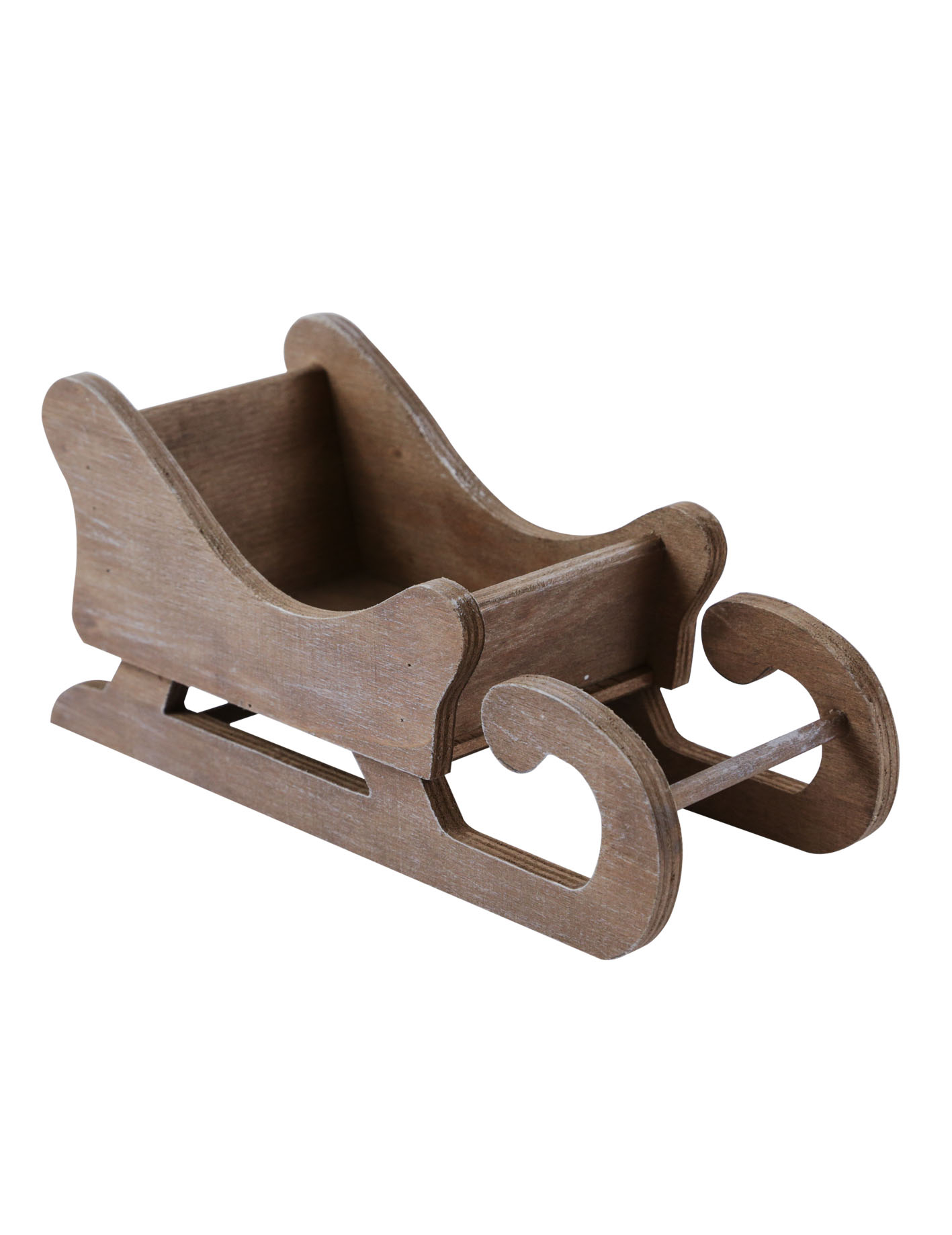 Décoration traineau en bois Noël 21 cm