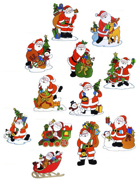 Décoration pour fenêtres Père Noël
