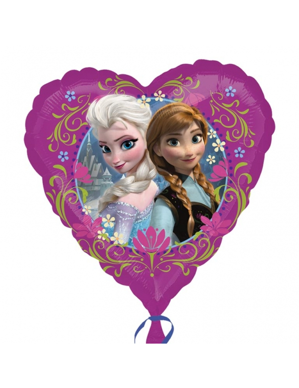 Ballon aluminium c ur La Reine des Neiges