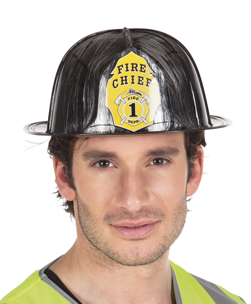 Casque de pompier noir