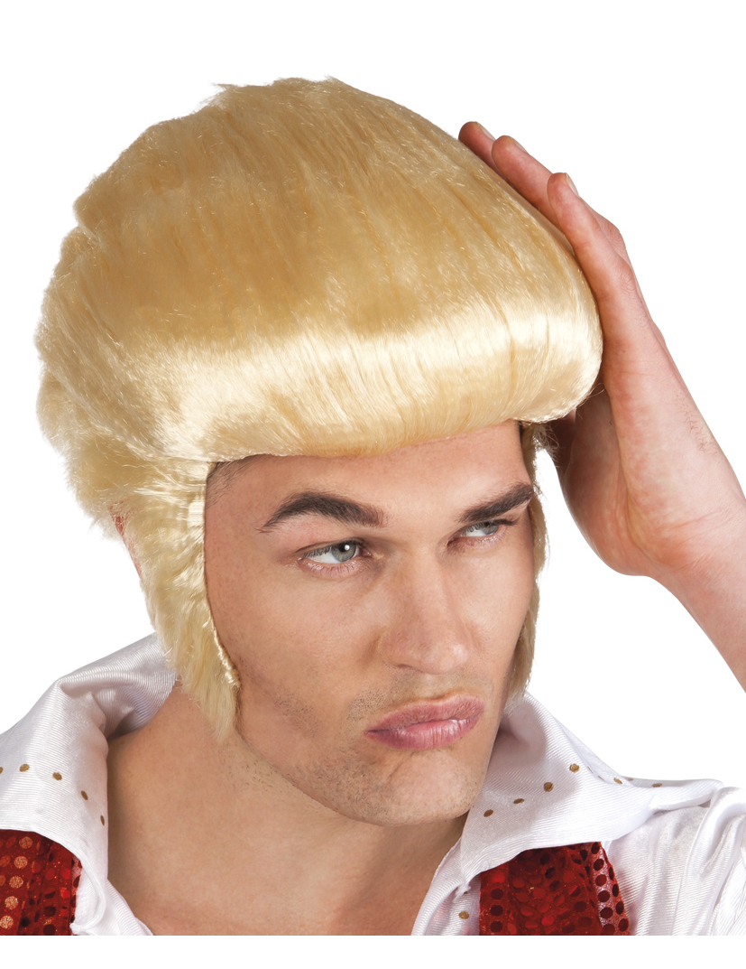 Perruque de rockeur blond homme