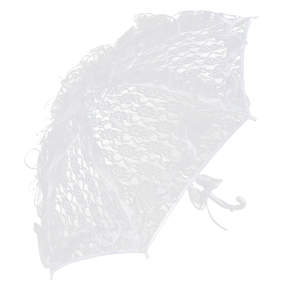 Ombrelle en dentelle blanche 85 cm