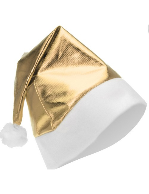 Bonnet métallisé or adulte Noël