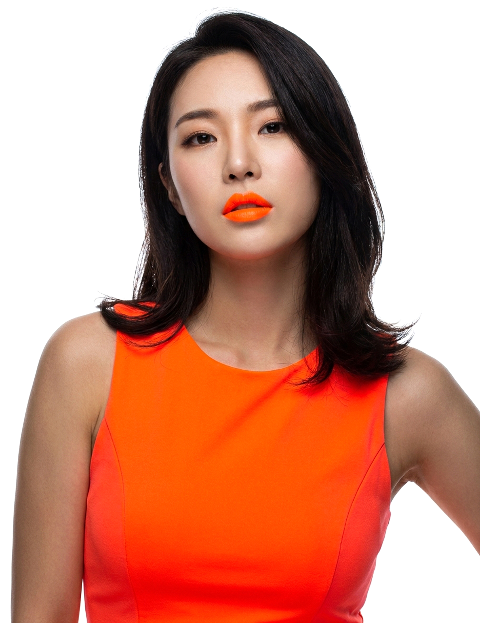 Rouge à lèvres fluo orange