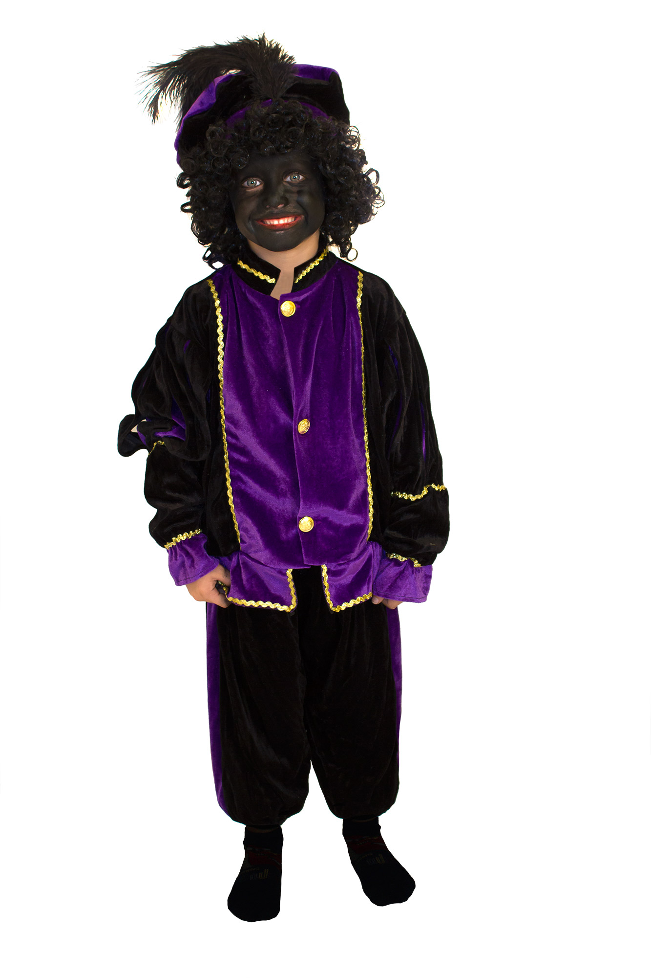 Déguisement père fouettard violet enfant