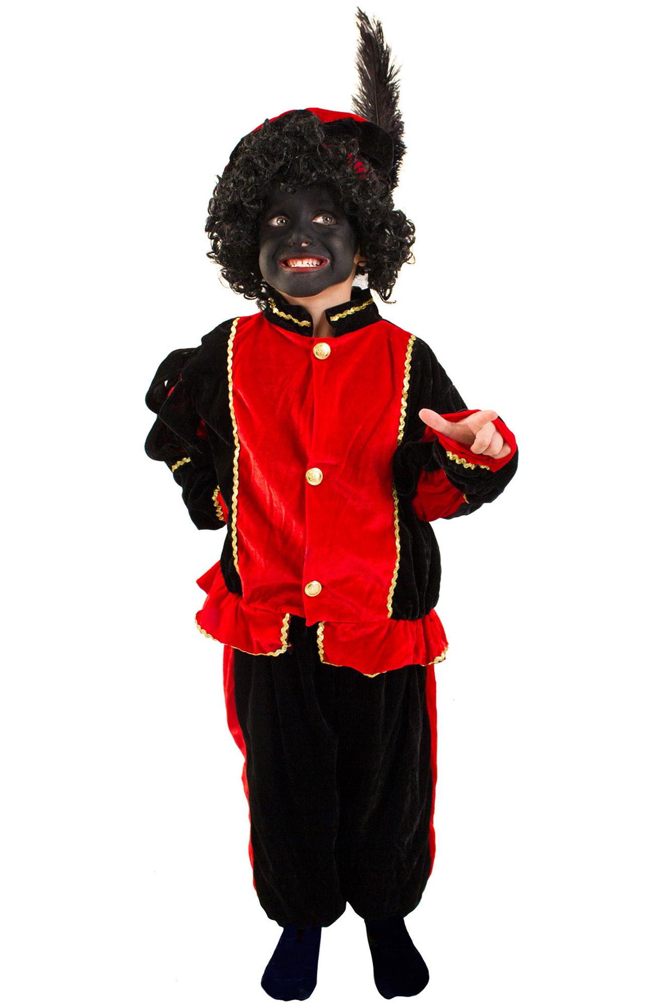 Déguisement père fouettard rouge enfant
