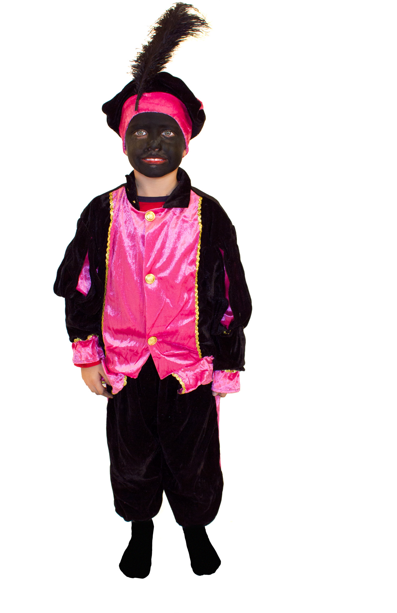 Déguisement père fouettard rose enfant