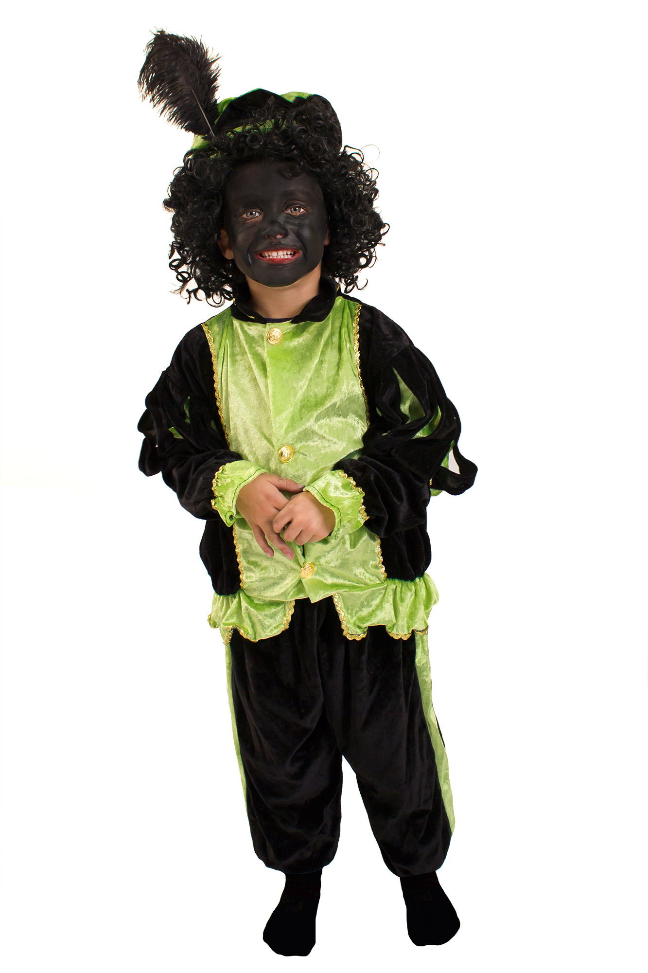 Déguisement père fouettard vert enfant