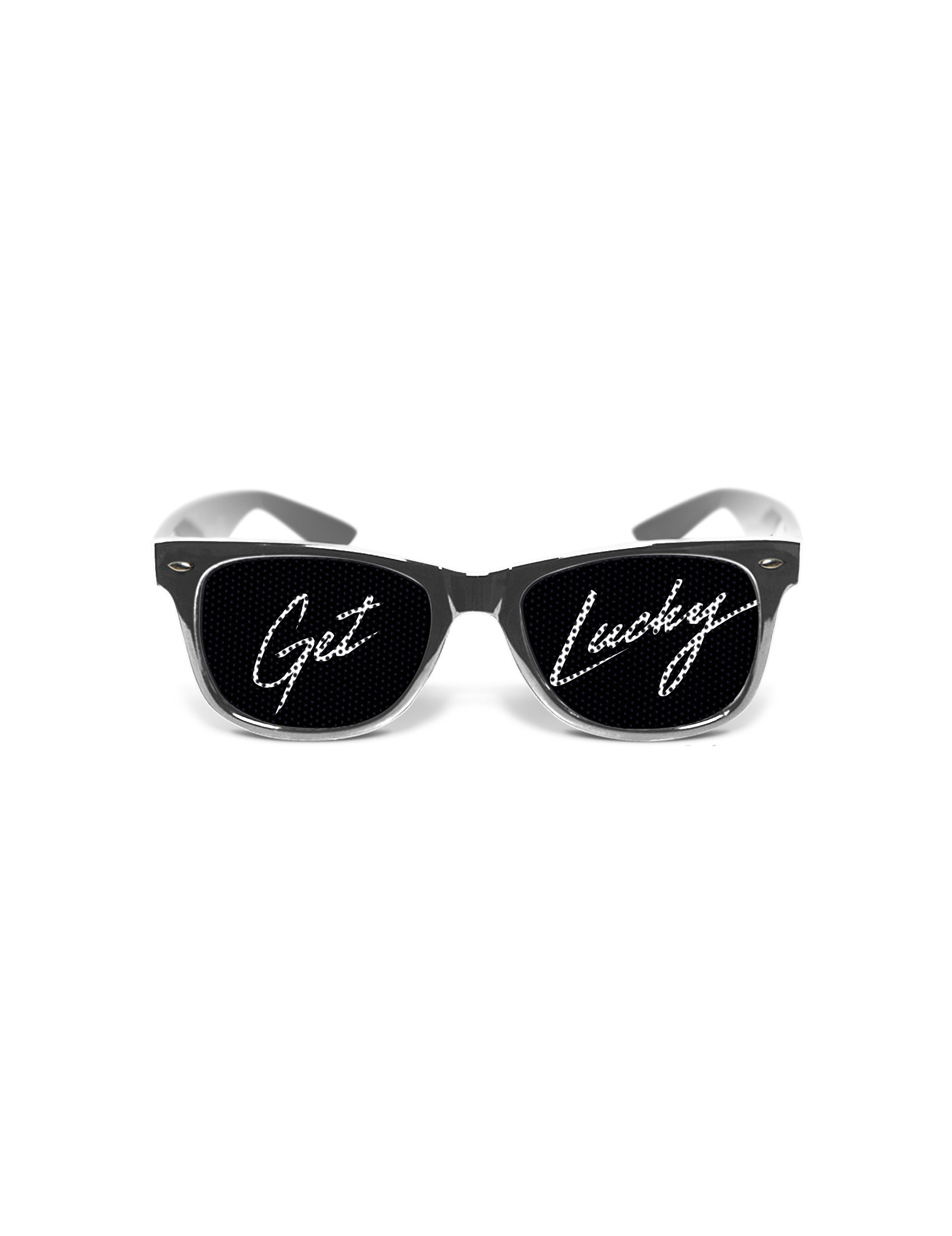 Lunettes humoristiques Get Lucky Argent
