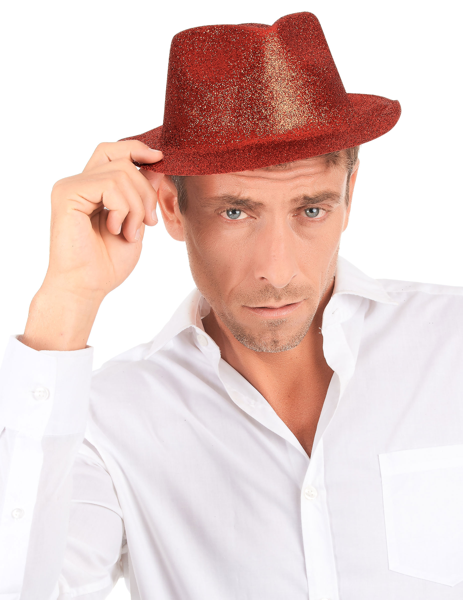 Chapeau pailleté rouge adulte