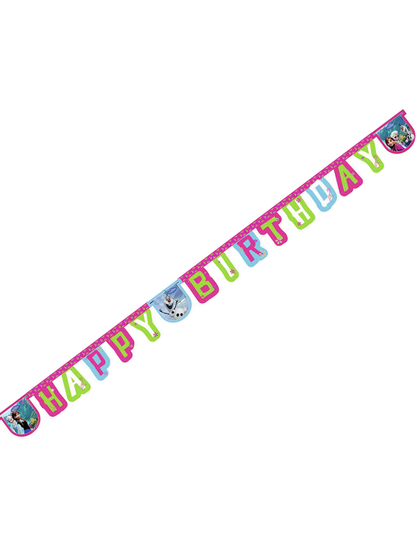 Guirlande Happy Birthday La Reine des Neiges 215 x 15 cm