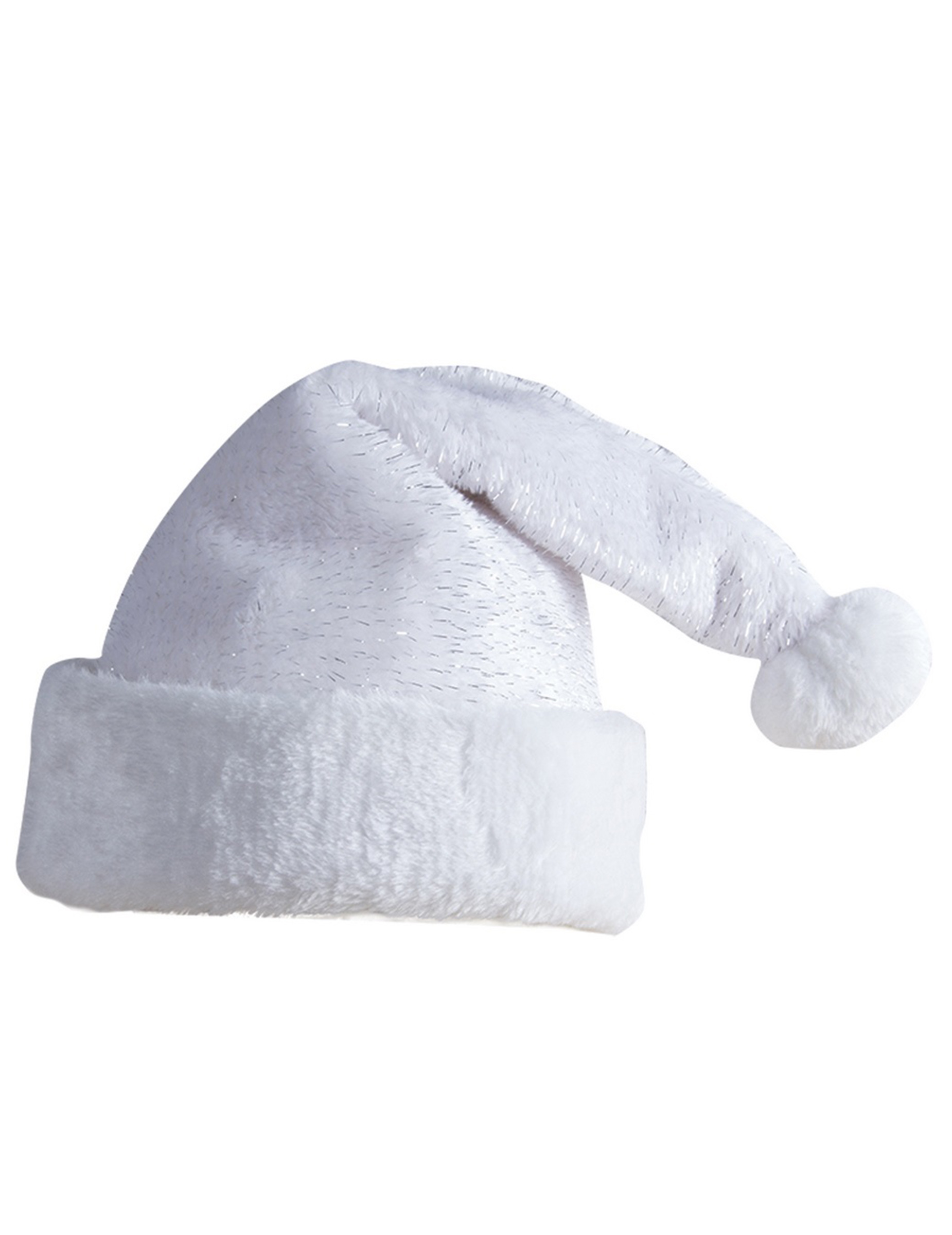 Bonnet Père Noël blanc adulte