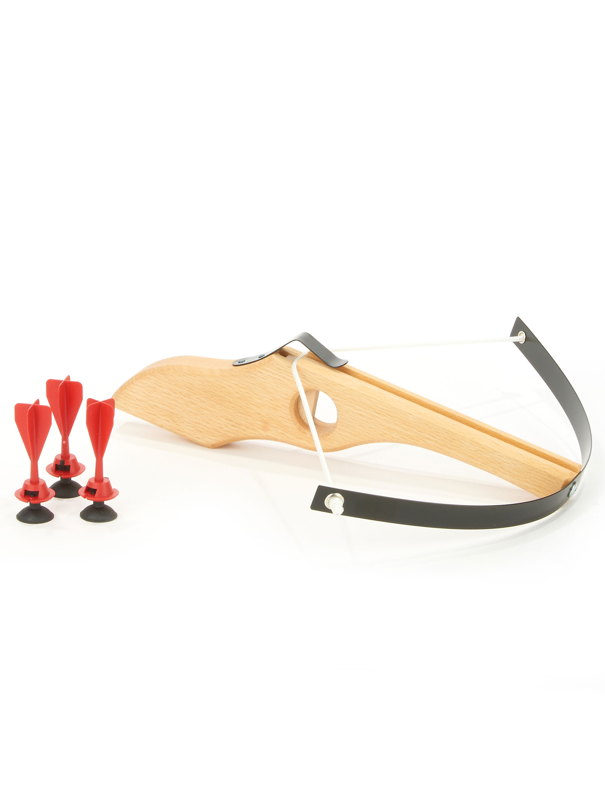 Petite arbalète en bois avec 3 fléchettes 26 cm