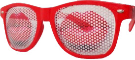Lunettes Party Red Lips