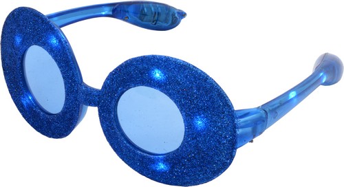 Lunettes Ovales à paillettes bleue