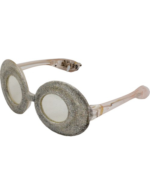 Lunettes Ovales à paillettes transparente