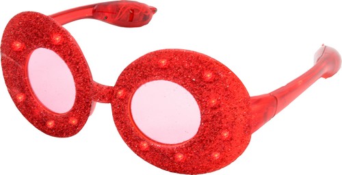 Lunettes Ovales à paillettes rouge
